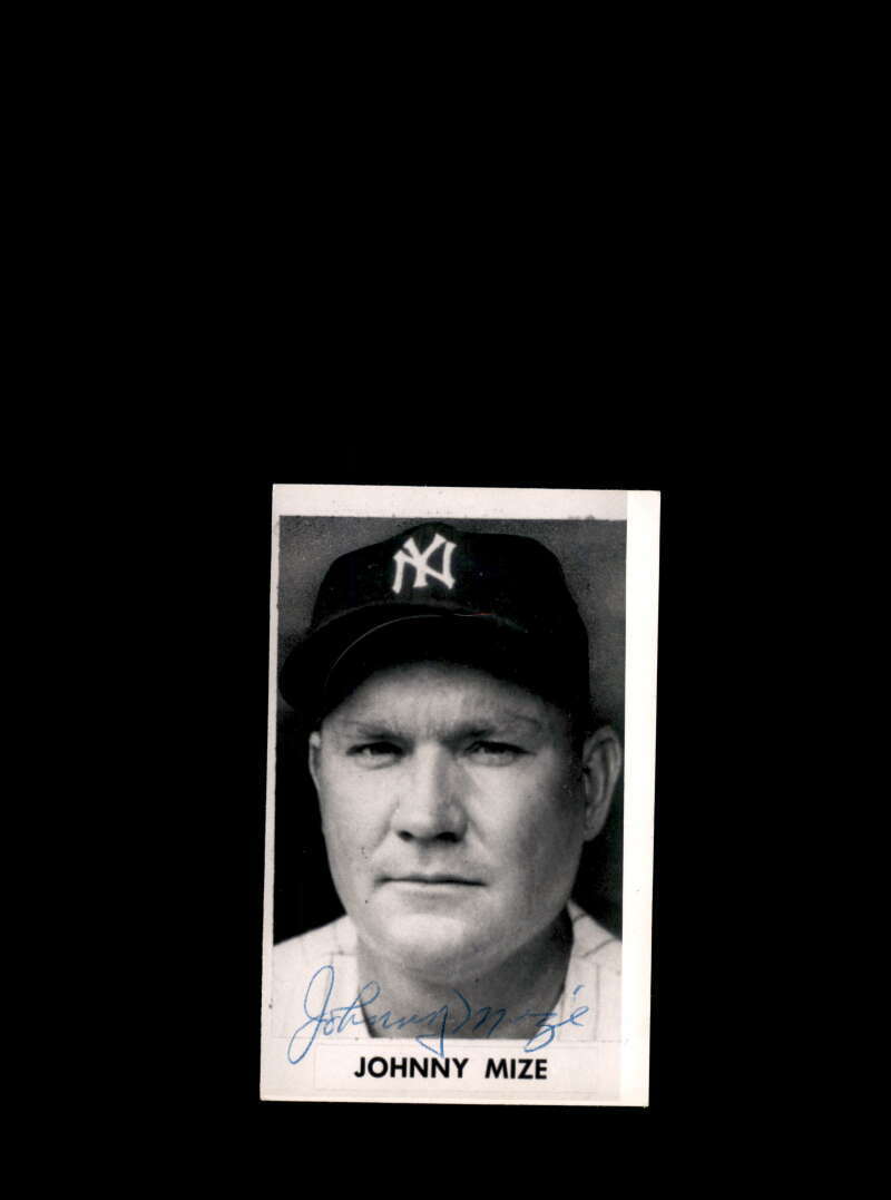 Johnny Mize JSA Coa Signed Vintage 3x4 1950 Original New York Yankees Photo Poster painting