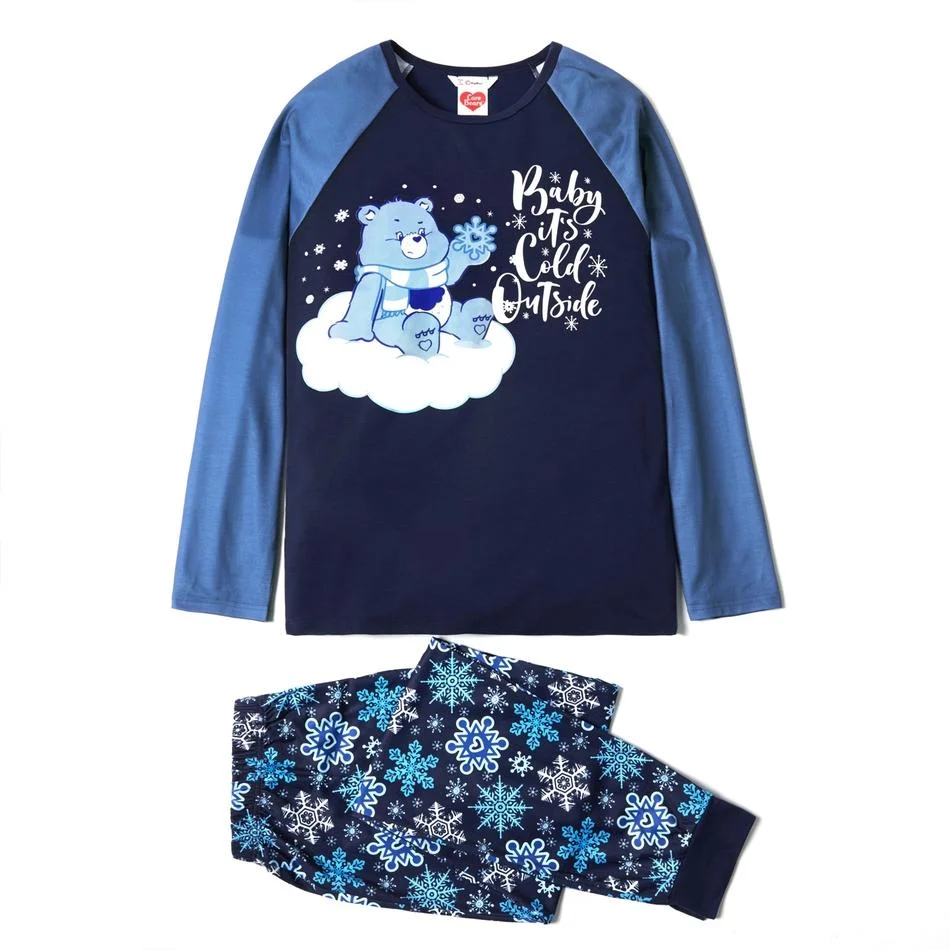 Care Bears Blue Snowflake Christmas Family Pajamas Set (Flame Resistant)