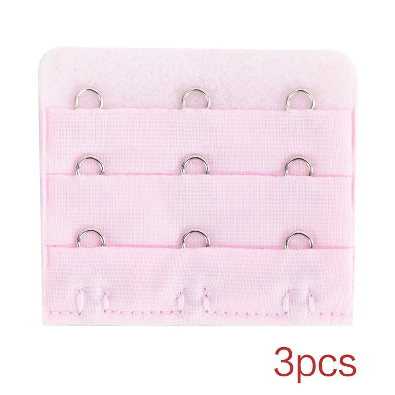 3PCS Bra Extension Lingerie Strap Extender Replacement Womens Accessoires With 3 Hooks Bar Extender Buckle Extension Lingerie