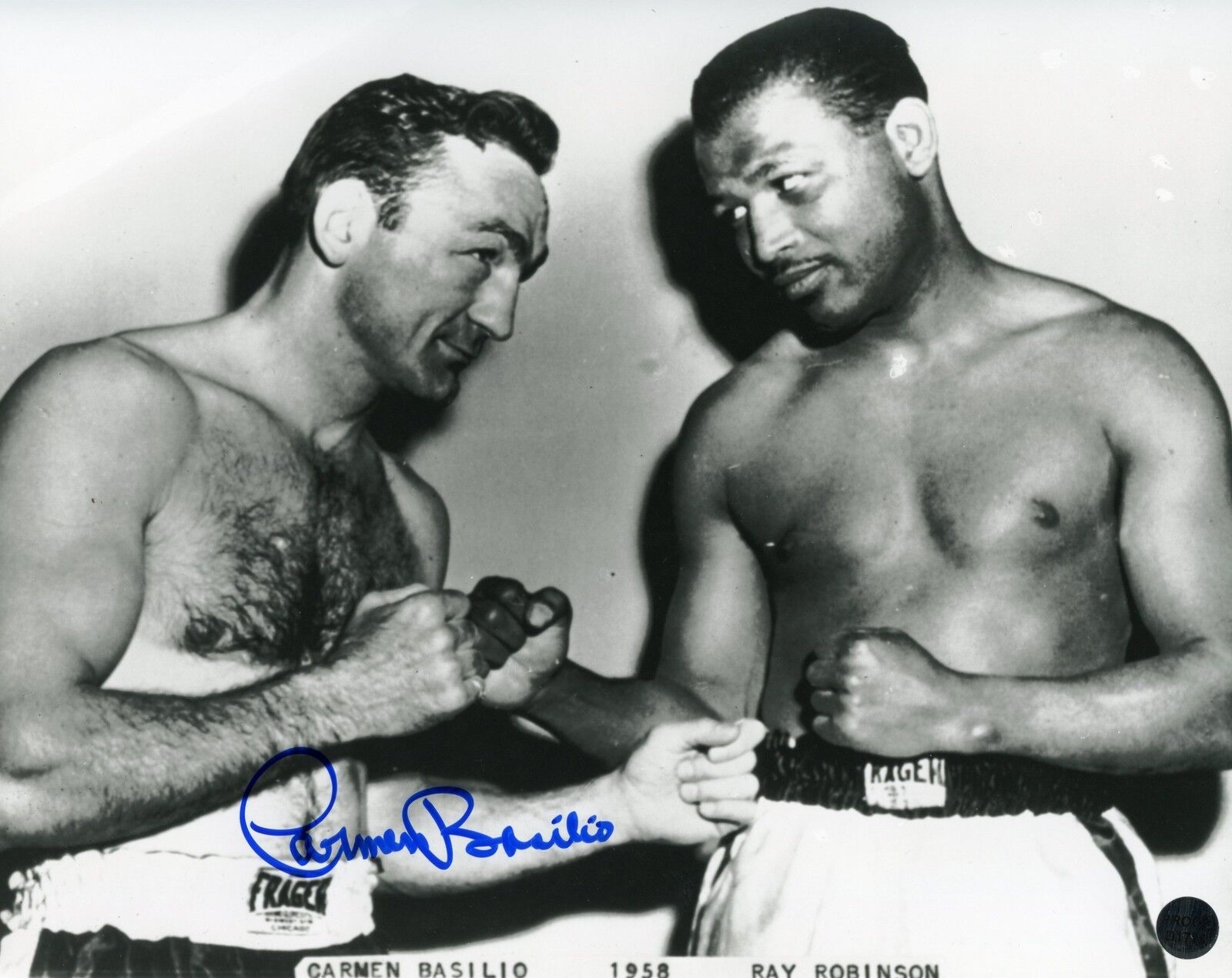 Carmen Basilio 8x10 Photo Poster painting Signed Autographe Authenticated COA Sugar Ray Robinson