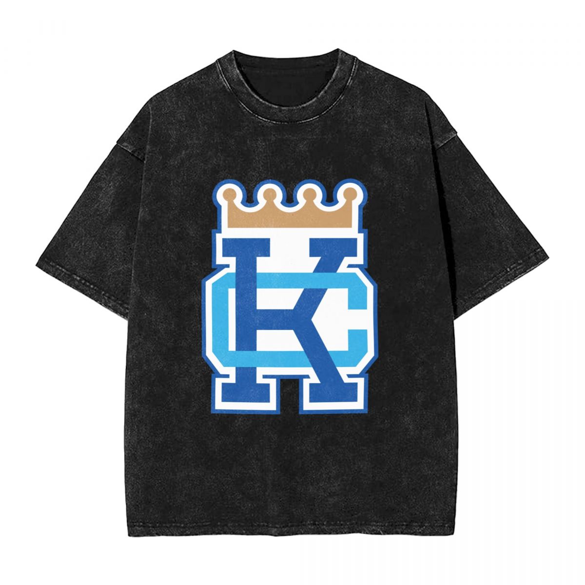 Kansas City Royals Printed Vintage Men's Oversized T-Shirt