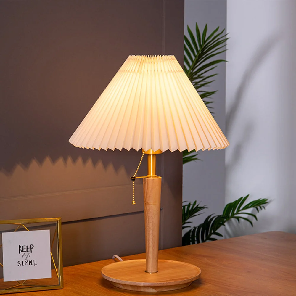 Nordic Pleated Table Lamp For Bedside