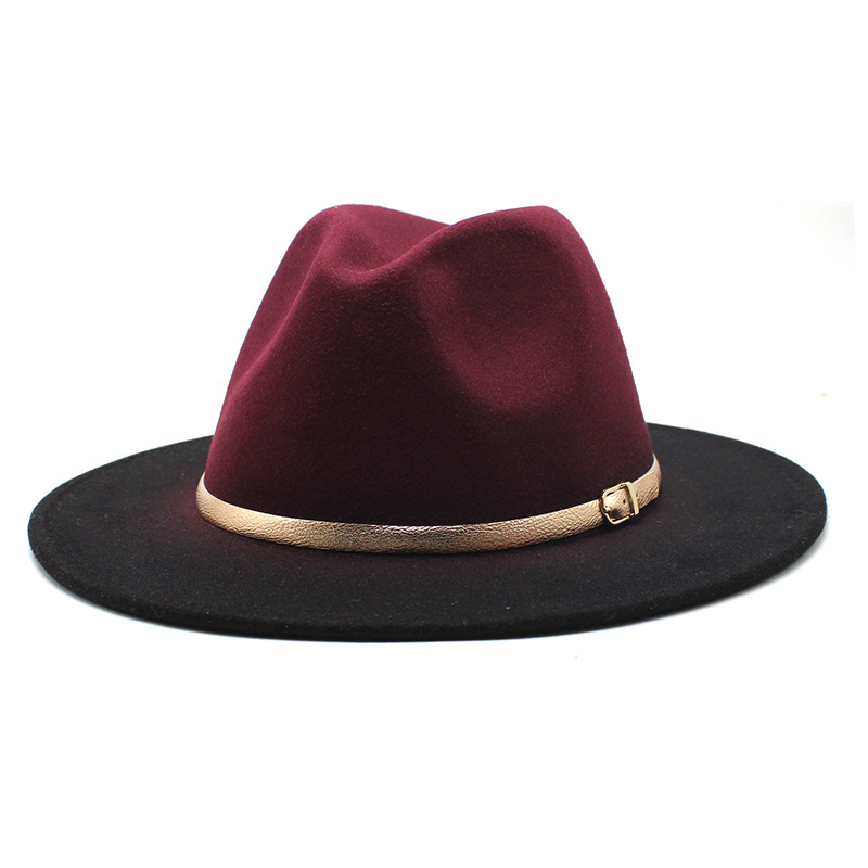 Comstylish Fashion Gradient British Style Flat Top Hat