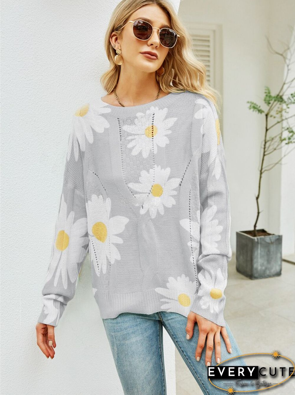 Autumn Winter New Loose Pullover Women's Round Neck Casual Knitted Sweater Fashion Street Women's Sweater Woman Sweaters