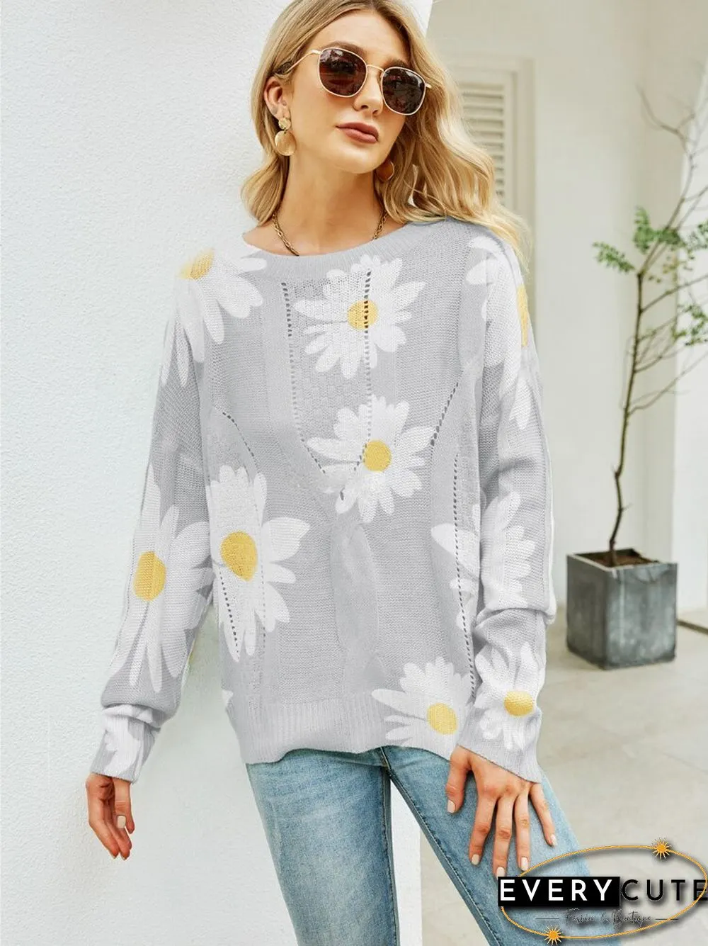 Autumn Winter New Loose Pullover Women's Round Neck Casual Knitted Sweater Fashion Street Women's Sweater Woman Sweaters