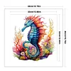 >SALE<Full Embroidery Eco-cotton Thread 14CT Printed Sea Horse Cross Stitch Kit40x40cm