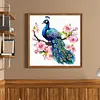 Blossom Peacock DIY Full 14CT 2 Strands Stamped Cross Stitch Kit 30x30cm
