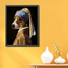 The Girl With A Pearl Earring Dog-11CT Stamped Cross Stitch 40*50cm