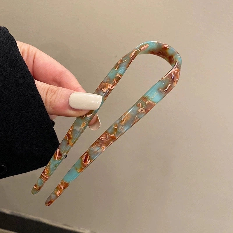 U-shaped Hairpin Women’s High-end Antique Style New Chinese Style Hair Hairpin Headwear Simple Modern Daily Fixed Hairpin