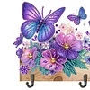 Wooden Butterfly Flower Special Shape Diamond Painting Hanging Hooks for Decor