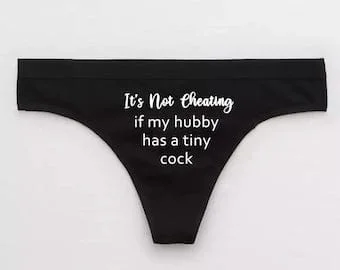 pornhint Pornhint It's Not Cheating Tiny Cock Thong / Cuck Husband Hotwife Panties / sph Small Penis Humilation / Cheating Slut Wife Swingers Femdom Fdom