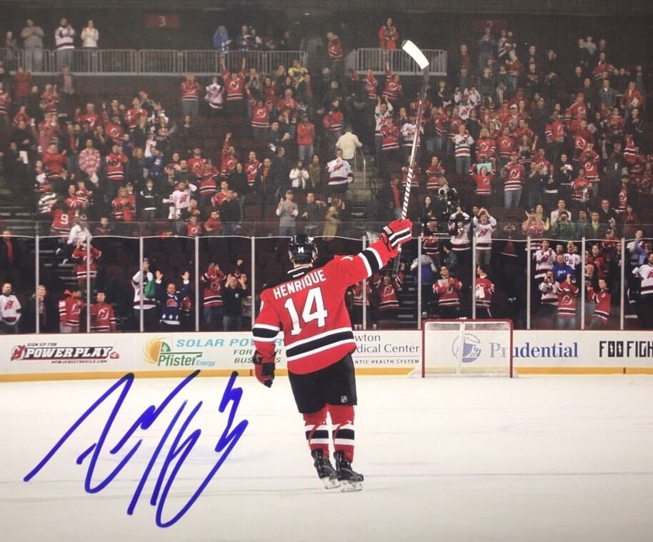 Adam Henrique AUTOGRAPH Photo Poster painting New Jersey Devils signed 8x10 Photo Poster painting