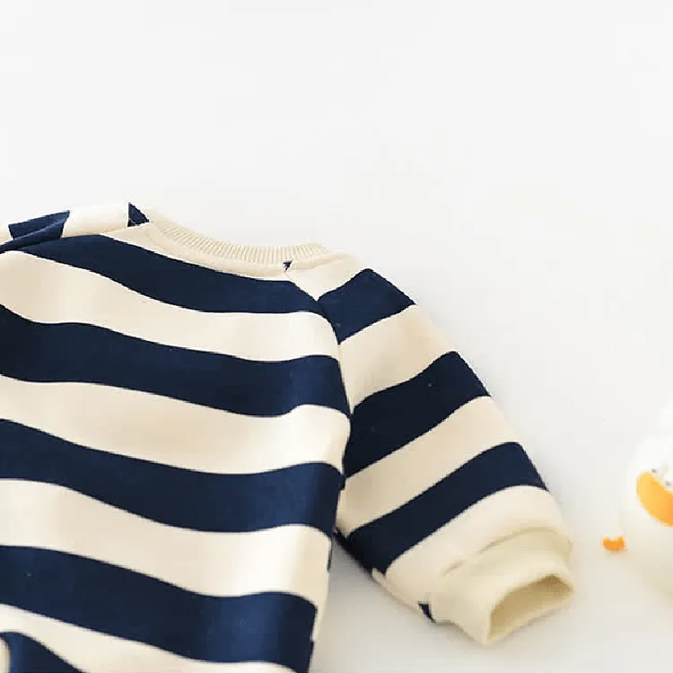 Toddler Boy Striped Bear Knitted Sweater