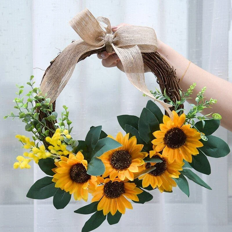 Beautiful Sunflower Grapevine Wreath Summer Floral Wreath