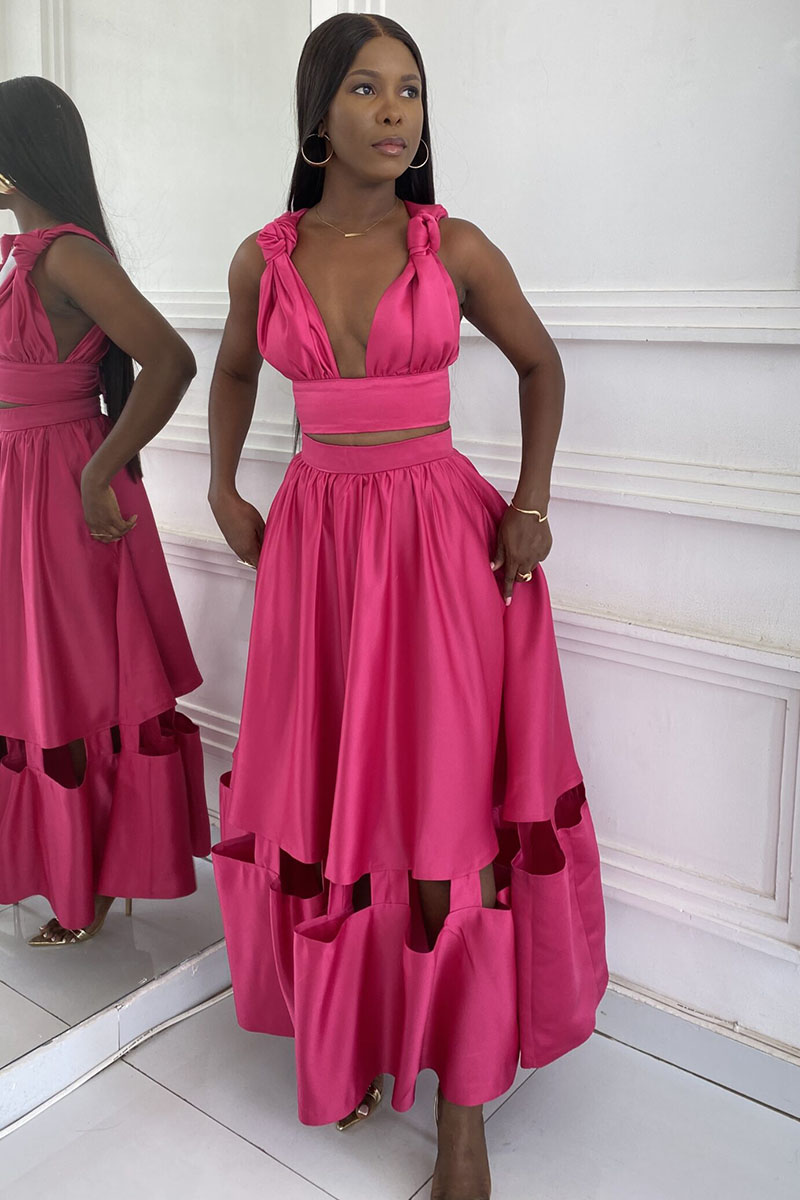 Mahalia - Cut-Out Maxi Skirt Set