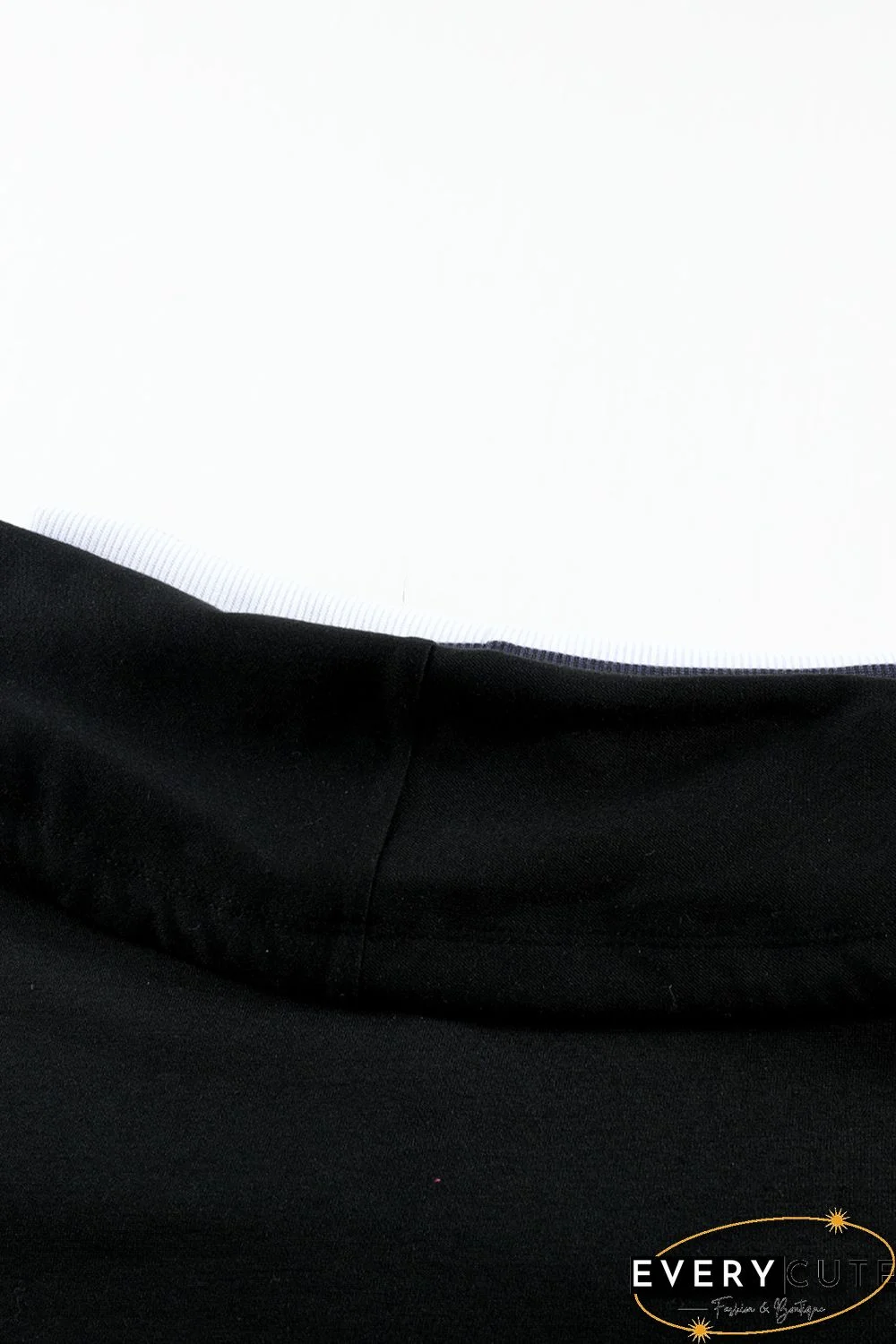 Striped Splicing High Neck Sweatshirt