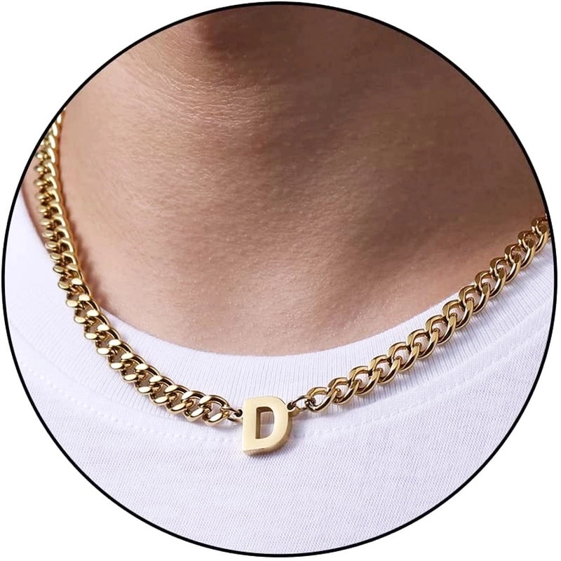 Minimalist Classic Style Letter 304 Stainless Steel Hollow Out Men’s Pendant Necklace