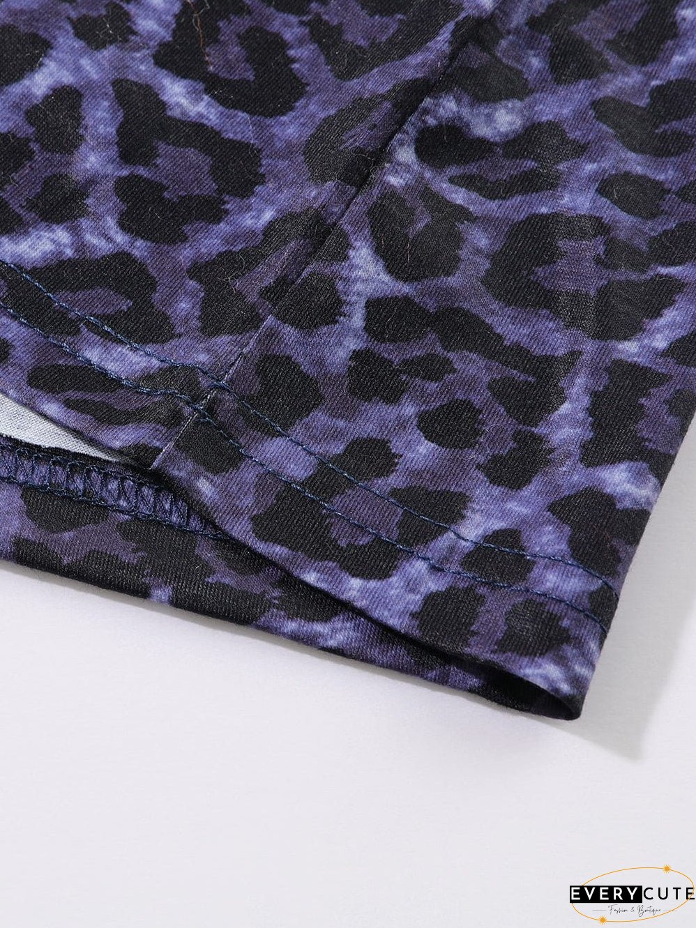 Wild West Leopard Print Graphic Tee in Smoke Gray