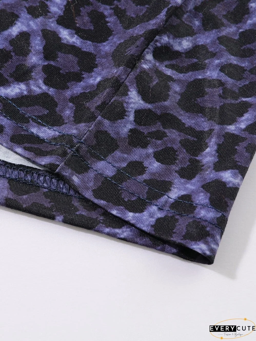 Wild West Leopard Print Graphic Tee in Smoke Gray