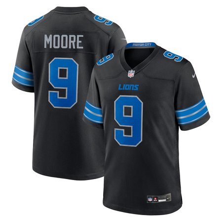 Youth Detroit Lions #9 Derrick Moore Black 2026 NFL Draft Game Jersey