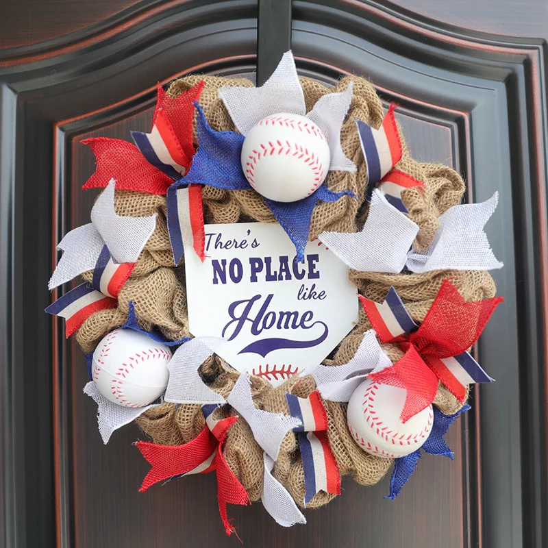 Baseball team decorative door hanging simulation garland
