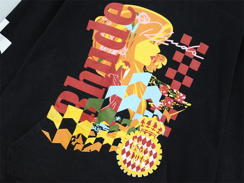 RHUDE 2023 new hoodie sports sweater