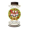 DIY Christmas Gnome Wooden Special Shaped Diamond Painting Candle Holder