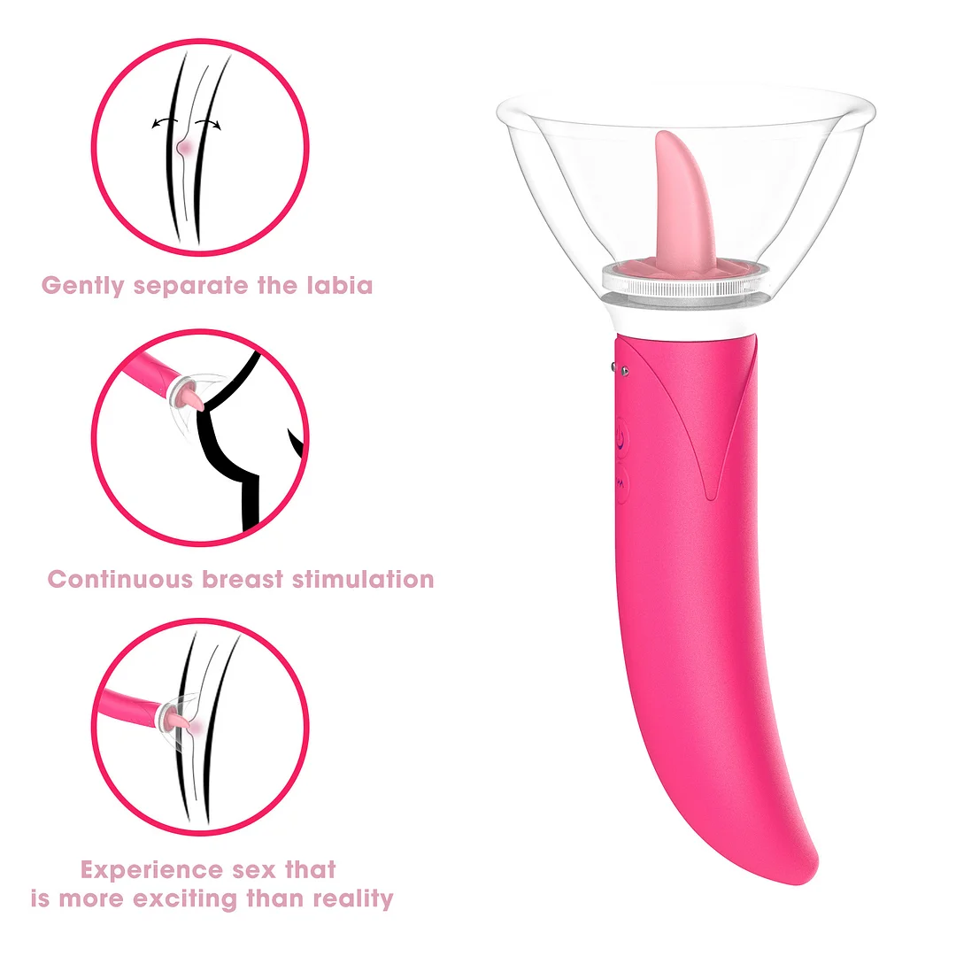 Tongue Licking Pump Clitoris G-spot Vibrator  Vibrator