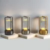 Portable Metal Table Lamp for Indoor/Outdoor ,Rechargeable Cordless LED Lamp, 3-Colour Infinitely Dimming Battery Powered Small Desk Lamp, Restaurant/Bedroom/Bar/Coffee Shop/Camping Light 