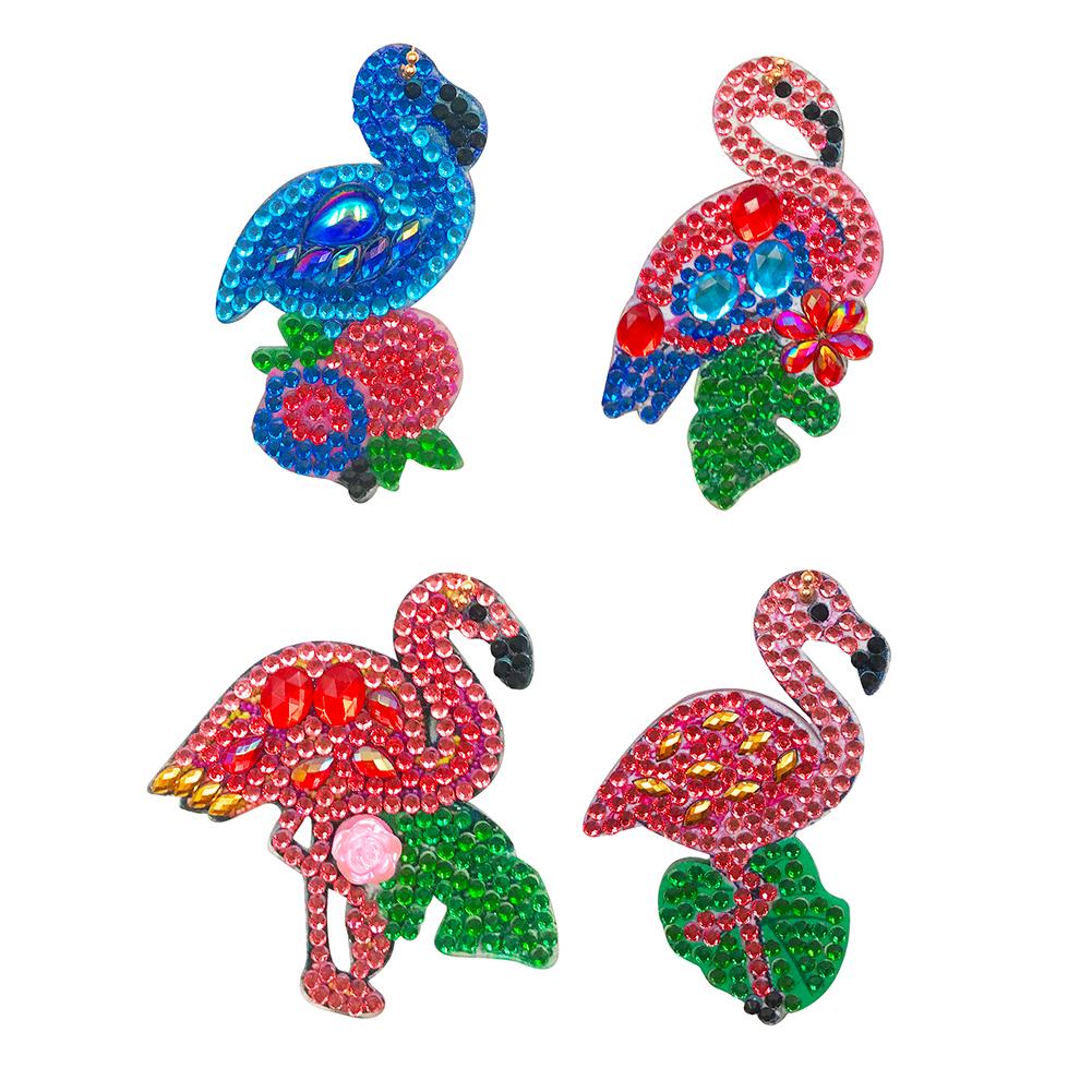 

4pcs Bird-DIY Creative Diamond Keychain, 501 Original