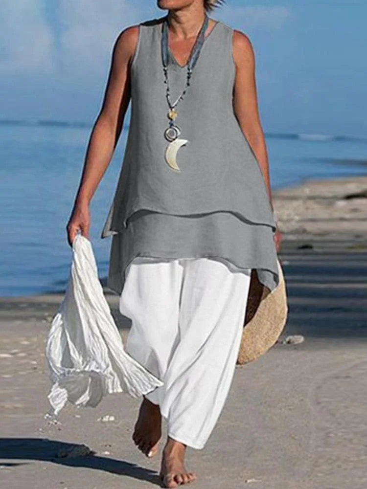 Women's Tank Top Casual Pants Two-Piece Suit
