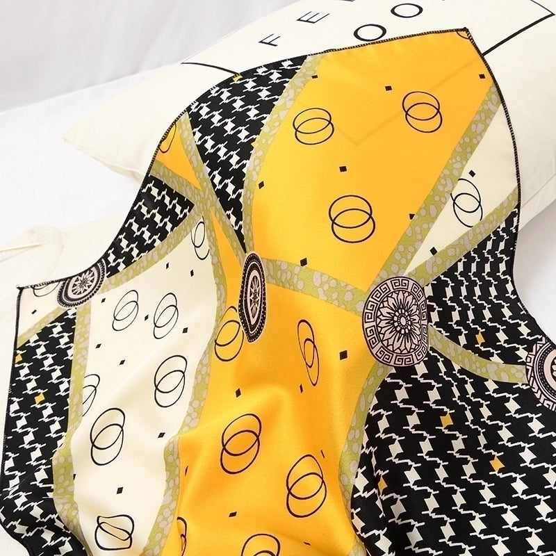 Square Scarf Women's All-match Autumn And Winter Literature And Art Small Silk Scarf Retro Scarf