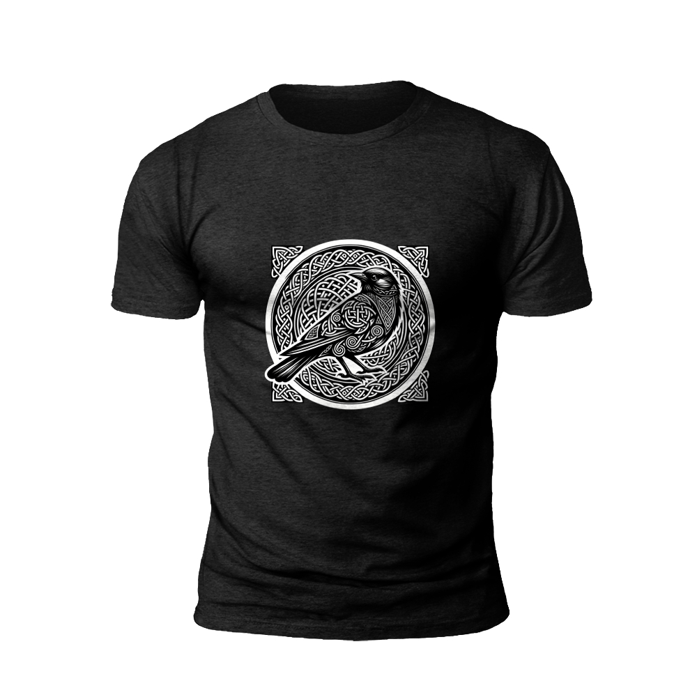 Norse Raven: Weaving the Web of Fate T-shirt