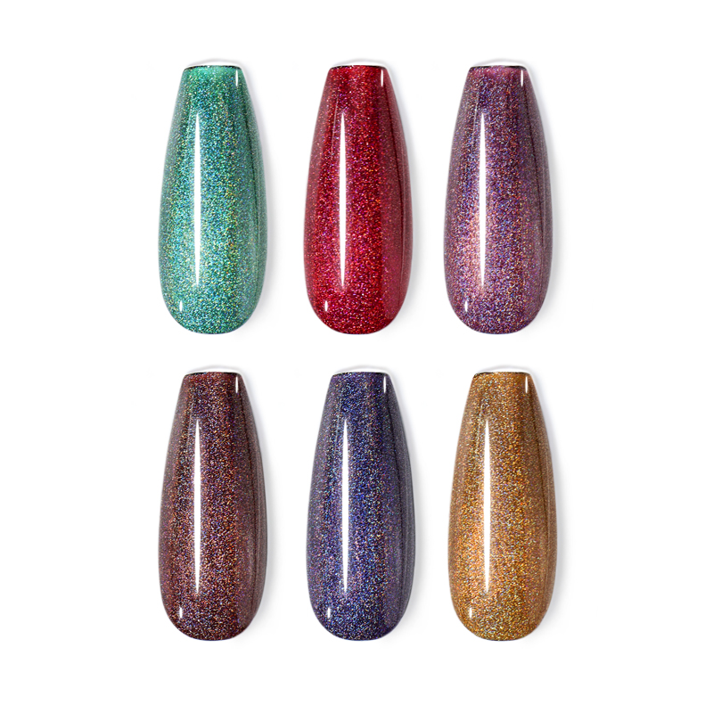 NAIL GEL KIT 6x10ml |HOLOGRAPHIC COLORS