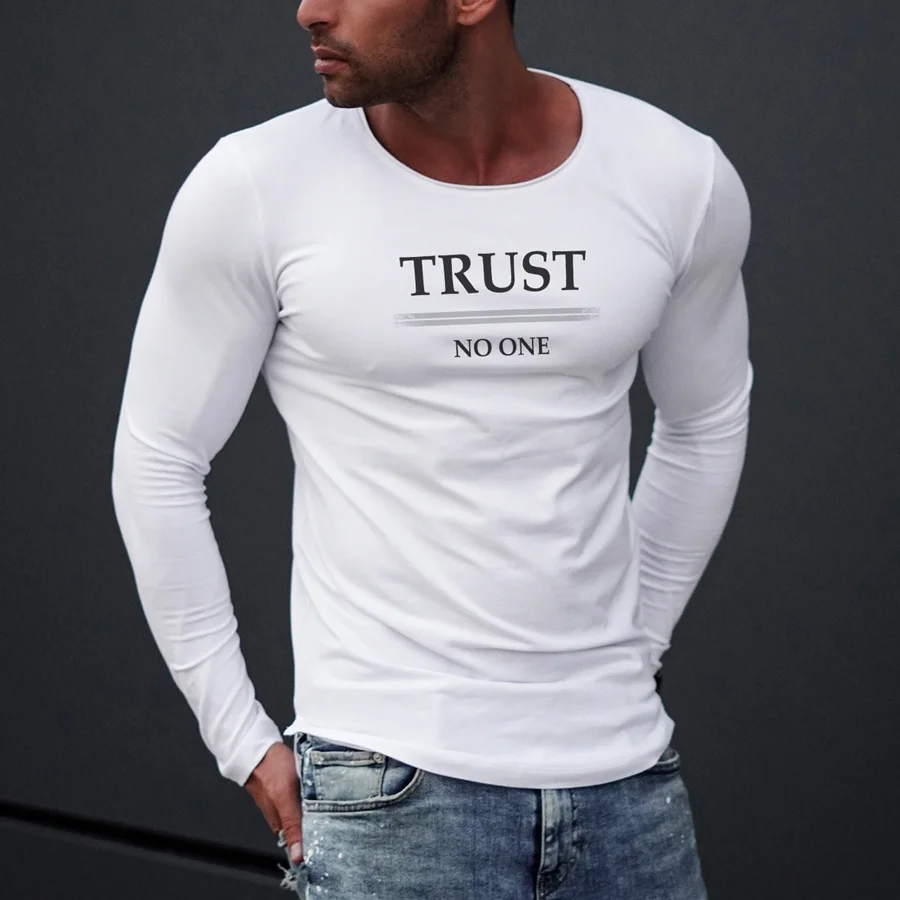 Fashion Letters Printed Long Sleeve T-shirt / [viawink] /