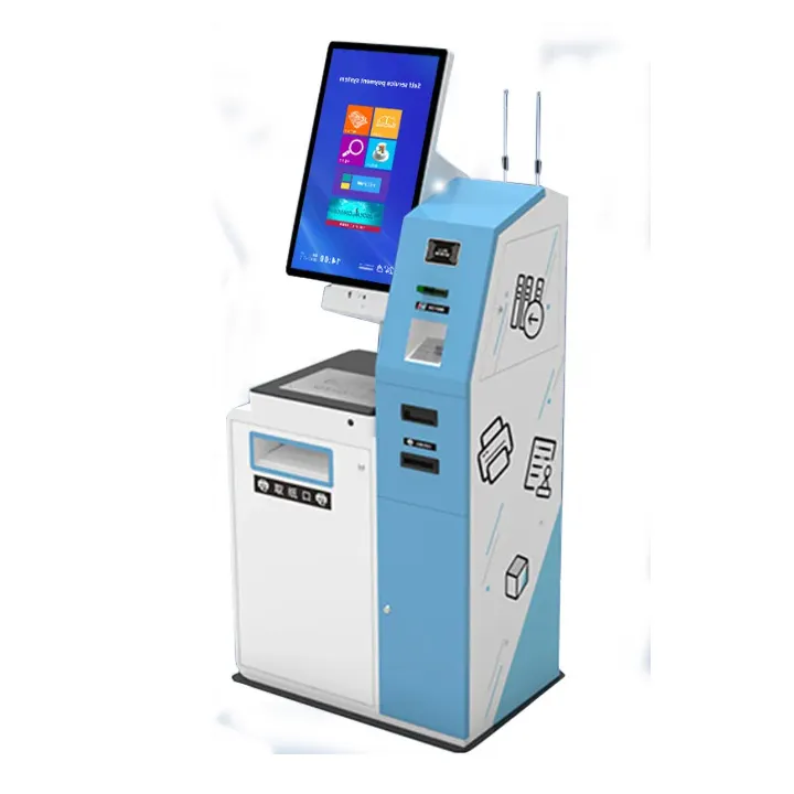 RFID Self Service Check In Library Kiosk A4 Document Scanner Printer ...