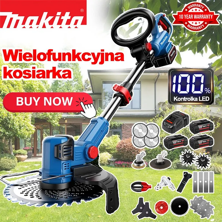 Mała wielofunkcyjna przenośna kosiarka na baterie litowe Makita