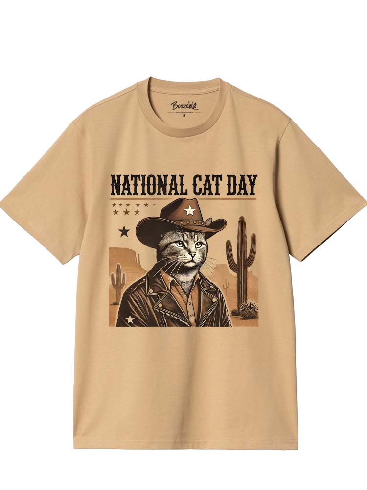 National Cat Day - 100% Cotton T-Shirt