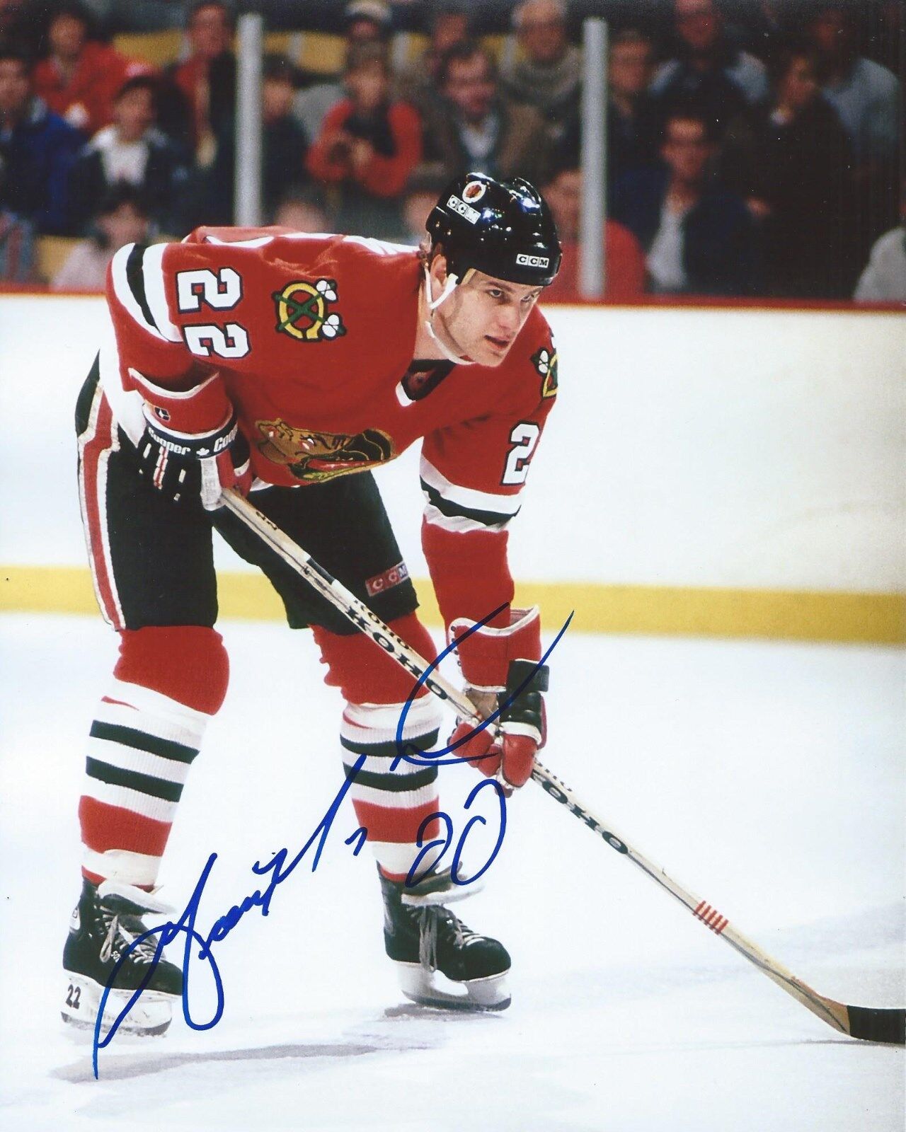 Gary Nylund Signed 8x10 Photo Poster painting Chicago Blackhawks Autographed COA