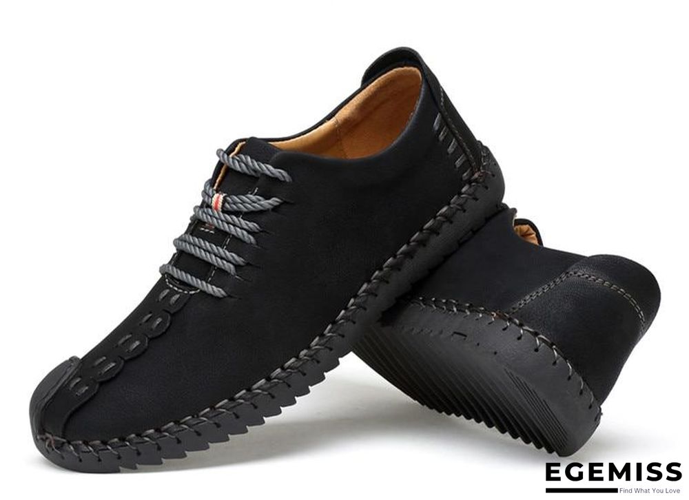 Men's Comfortable Casual Loafers Shoes Split Leather Flats Moccasins Shoes | EGEMISS