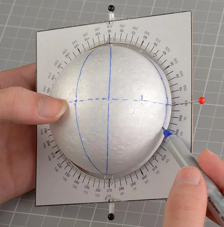 Ring Protractor Template DIY Ornament Ball