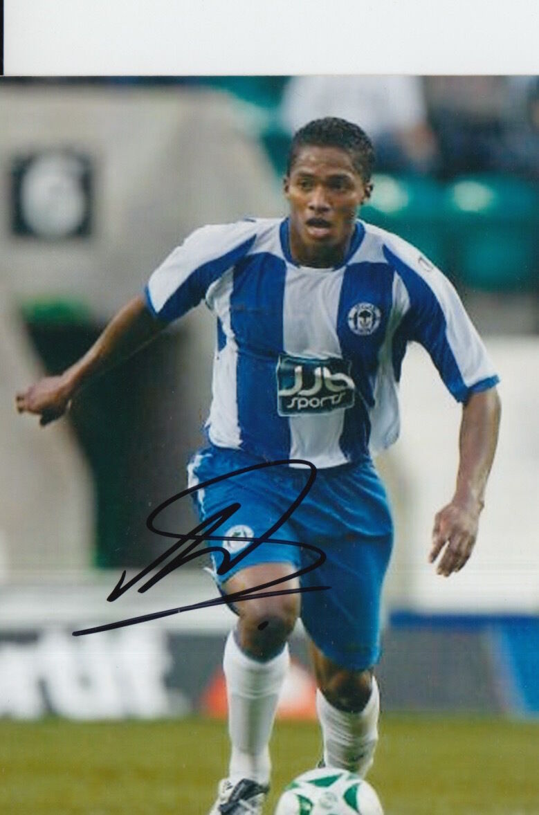 WIGAN HAND SIGNED ANTONIO VALENCIA 6X4 Photo Poster painting 1.