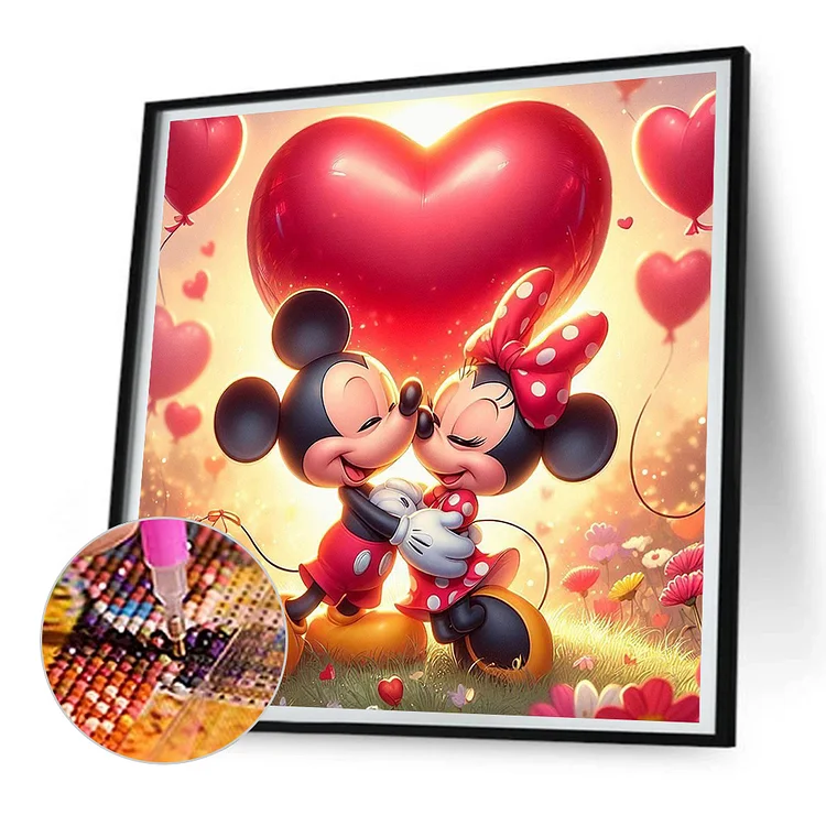 uohqhi Easter Diamond Painting Mickey Diamond Painting Kits for Adults  Minnie Easter 5D Diamond Art Painting for Home Decor(12X 16inch)