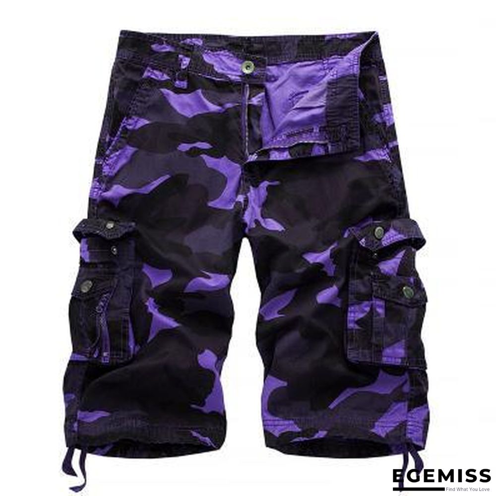 Men's Military Cargo Shorts Summer Camouflage Multi-Pocket Casual Shorts | EGEMISS