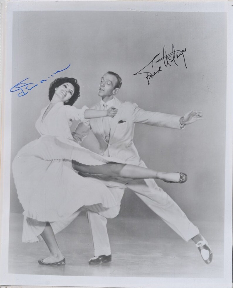 FRED ASTAIRE &Cyd Charisse Signed Photo Poster painting wCOA