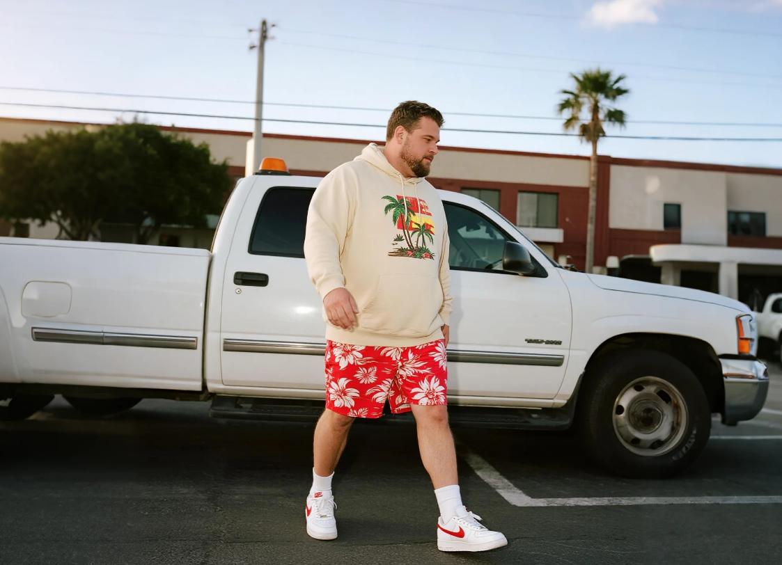 Hip hop big and tall Hawaiian sets