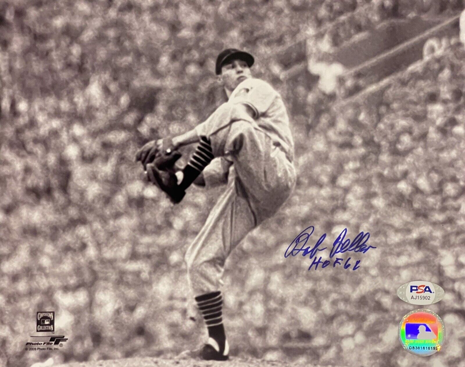 Bob Feller Signed Autographed Cleveland Indians CY young 8x10 Photo Poster painting Psa/Dna