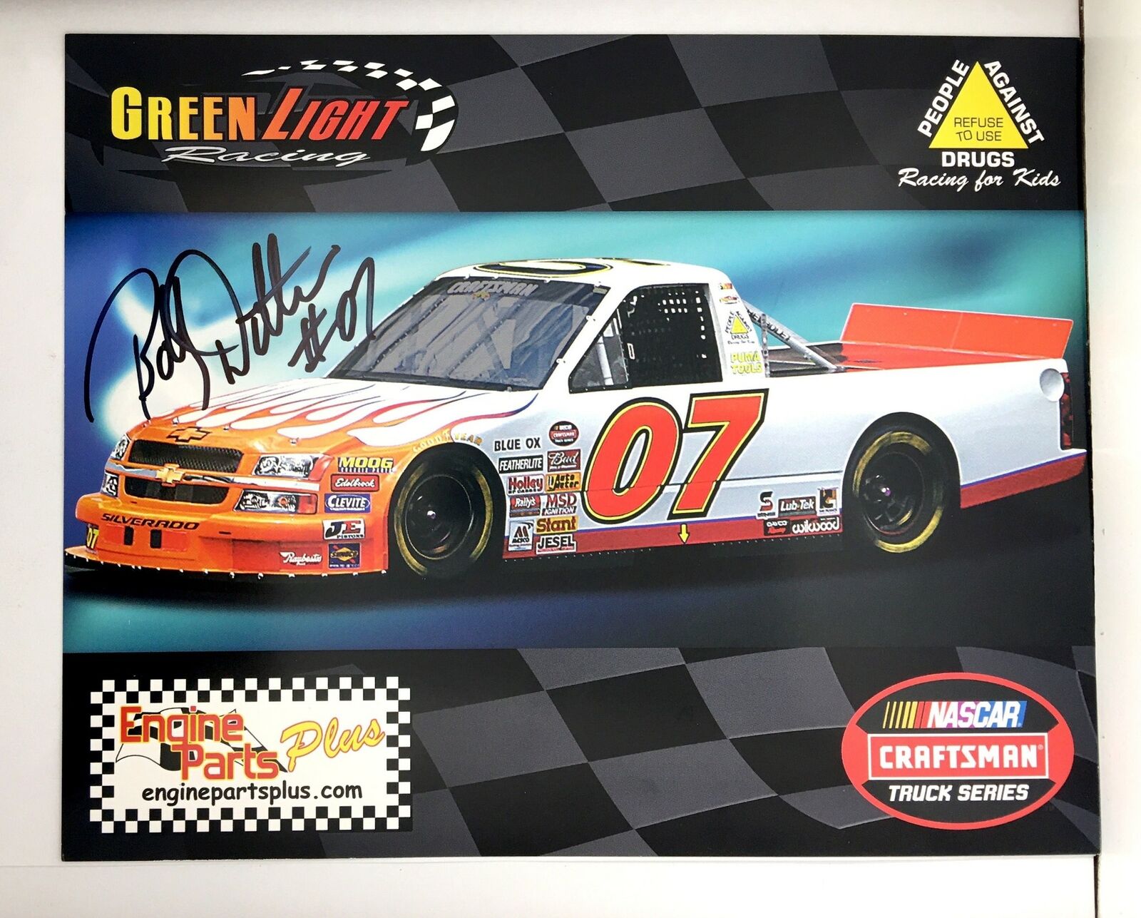 Bobby Dotter Signed 8x10 Photo Poster painting Promo Hero Card Postcard NASCAR  SHIP Auto AU