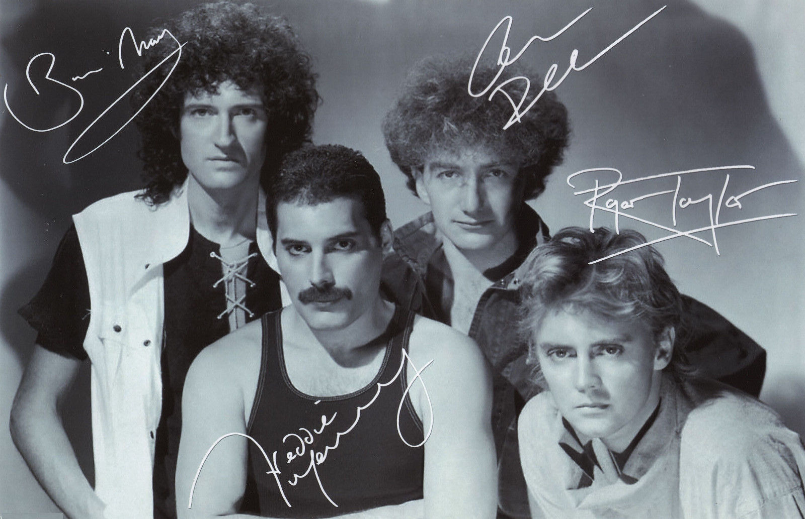 QUEEN ENTIRE GROUP AUTOGRAPH SIGNED PP Photo Poster painting POSTER FREDDIE MERCURY