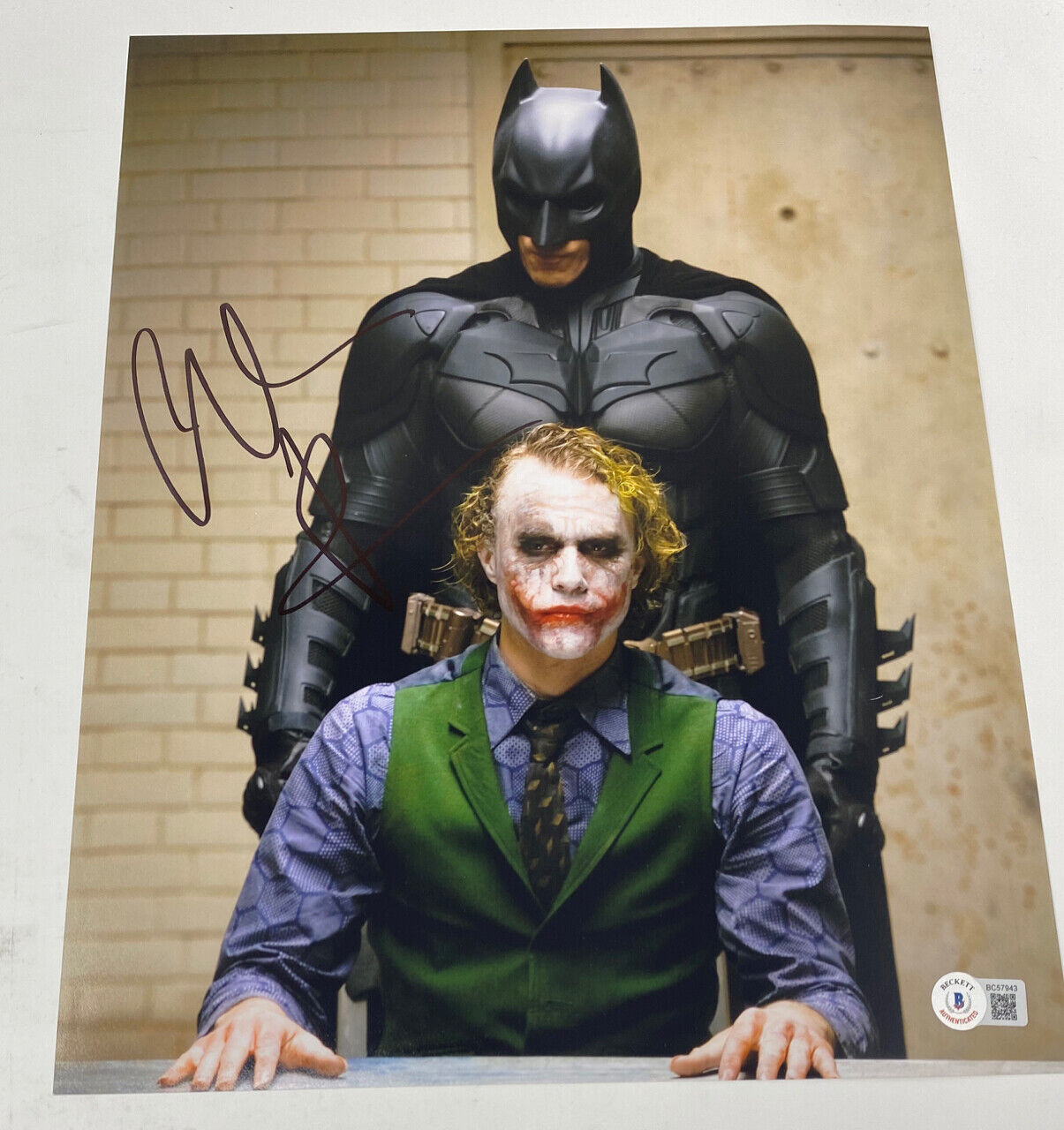 Christian Bale Signed Autographed 11x14 Photo Poster painting The Dark Knight Batman Beckett COA